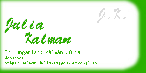 julia kalman business card